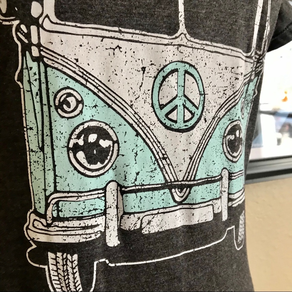 District Gray VW Van Hippie Boho T-Shirt Small *S2 - Picture 3 of 7